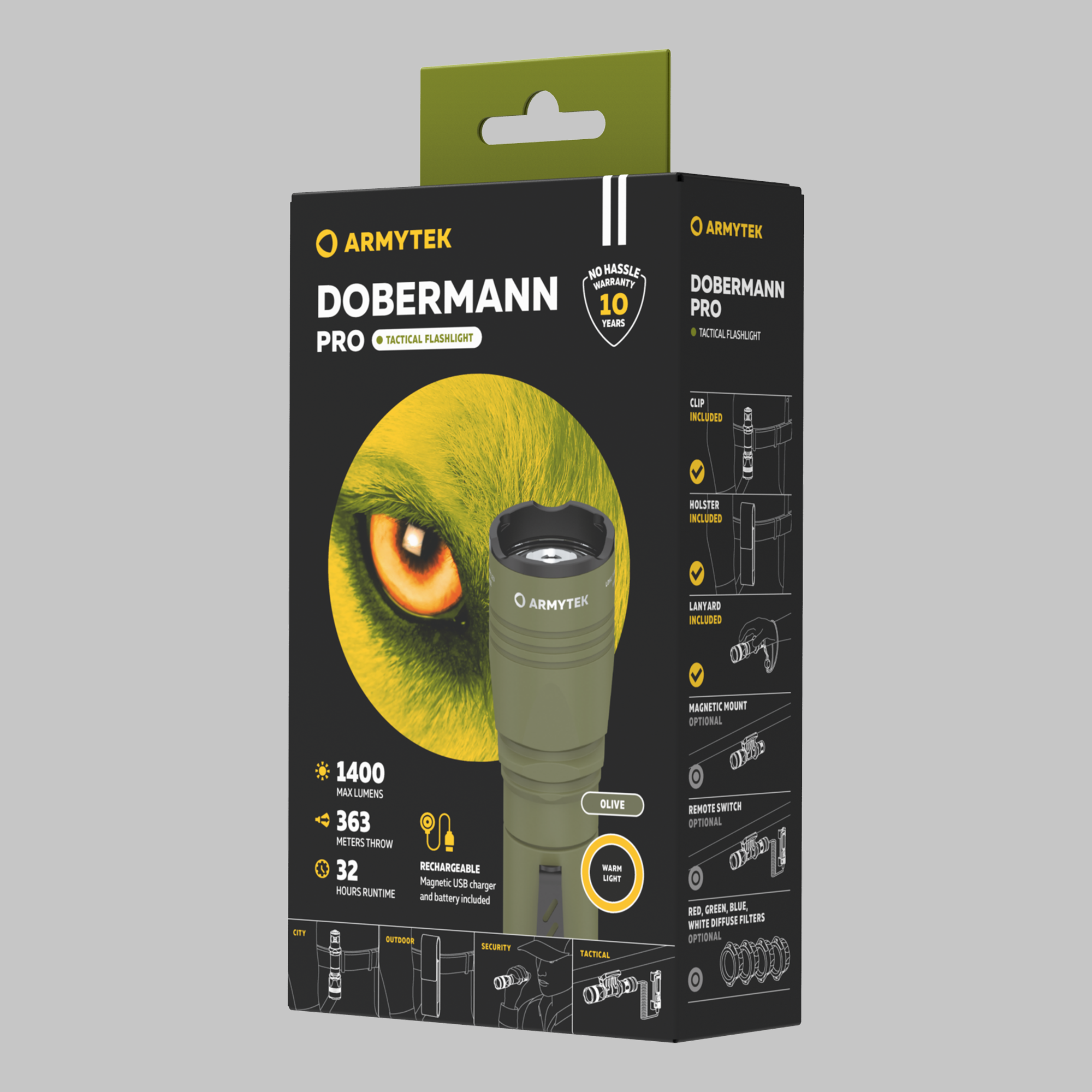 Armytek Dobermann Pro Magnet USB Olive Warm - фото4