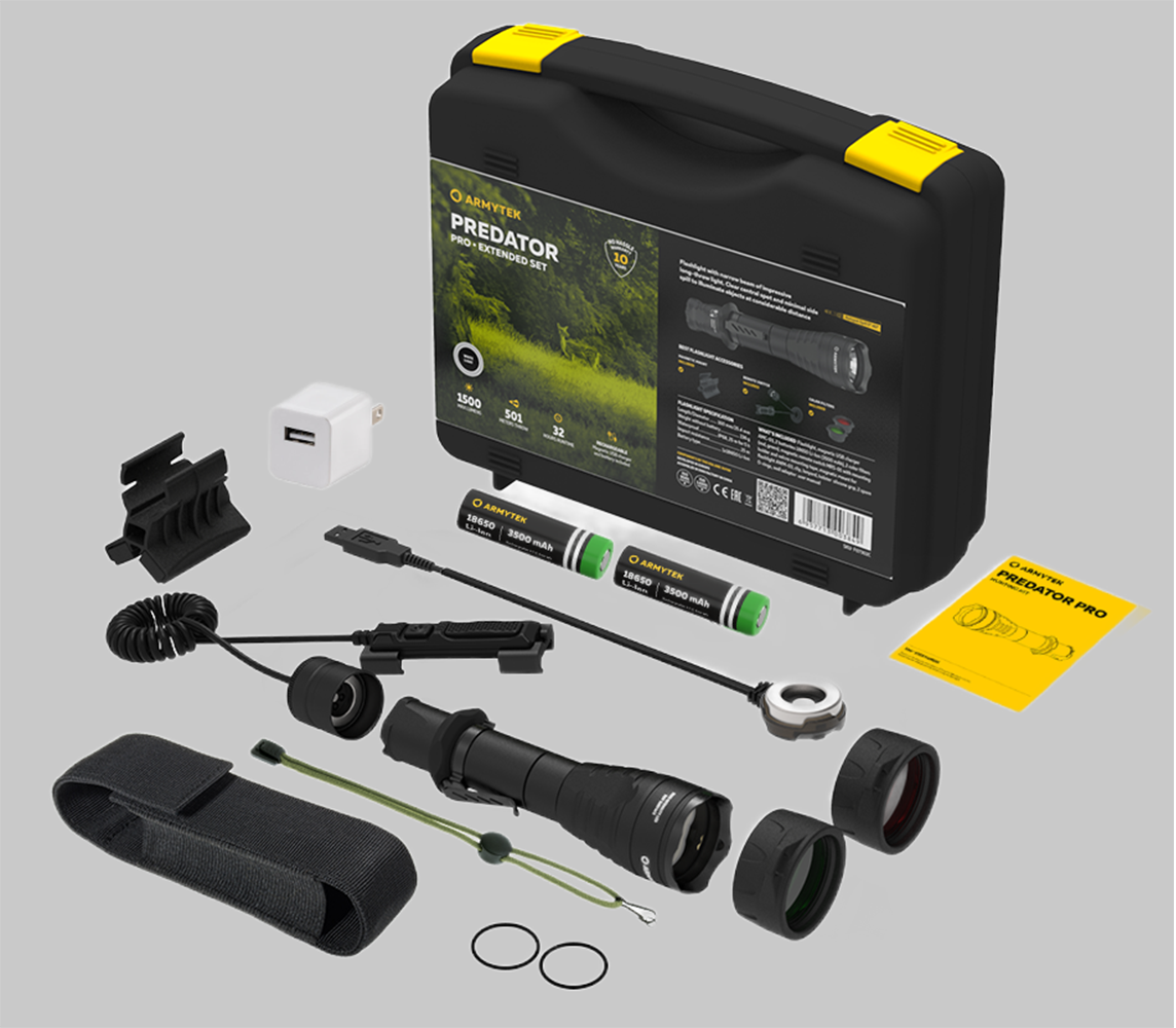 Armytek Predator Pro Magnet USB Extended Set  White - фото