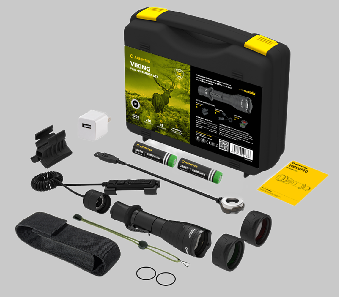 Armytek Viking Pro Magnet USB Extended Set  White - фото